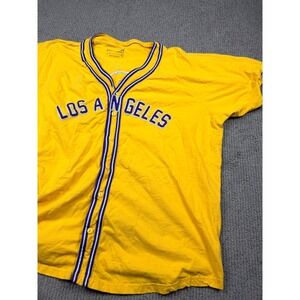 Evolution In‎ Design Los Angeles 23 Baseball Jersey Yellow Purple Mens 6XL